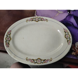 Htf Antique Clinchfield S.P.I. China Serving Platter Rare